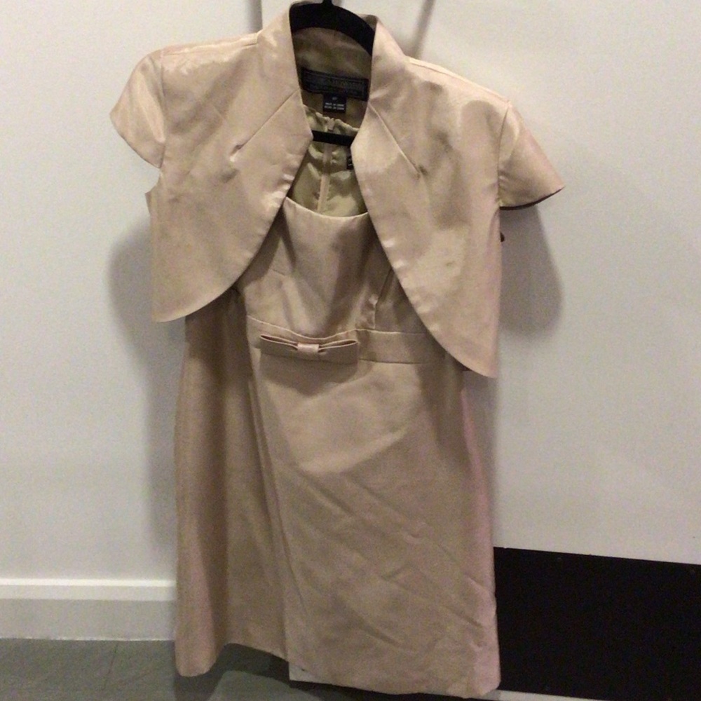 Jessica Howard Cream Dress with Bolero